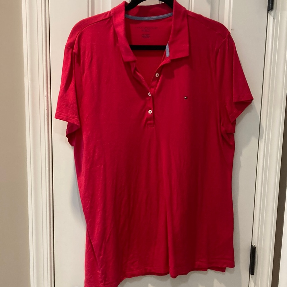Tommy Hilfiger Classic fit polo shirt bright pink XXL